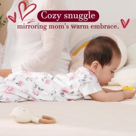 david\'s kids 3 Pack 100% Organic Cotton Baby Sleep Sack 6-12 Months, Ultra Soft Baby Wearable Blankets with 2-Way Zipper, Comfy Sleeping Bags for Infant Newborn Boys Girls Neutral, Medium Size, Floral
