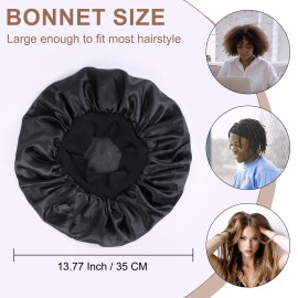 MoHern Bonnets for Men, Double Layer Satin Hair Bonnet for Sleeping, Reversible Night Cap, Black Bonnet for Curly Hair, Satin Bonnet for Black Men and Women MoHern Bonnets for Men, Double Layer Satin Hair Bonnet for Sleeping, Reversible Night Cap, Black Bonnet for Curly Hair, Satin Bonnet for Black Men and Women