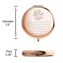 WSNANG Scottish Thistle Gifts Makeup Mirror Thistle Flower Gifts Scottish Blessing Gifts for Women Scottish Thistle Lover Gift (Thistle Mirror-rg)