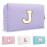 Personalized Preppy Small Travel Makeup Bag, Initial Purple Cute Chenille Letter Makeup Bag Cosmetic Zipper Pouch Toiletry Organizer,Waterproof PU Makeup Case Storage Preppy Stuff for Female(Letter J)