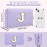 Personalized Preppy Small Travel Makeup Bag, Initial Purple Cute Chenille Letter Makeup Bag Cosmetic Zipper Pouch Toiletry Organizer,Waterproof PU Makeup Case Storage Preppy Stuff for Female(Letter J)