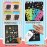 smilixin 24 Pack Scratch Notebooks,Rainbow Scratch Paper Art Notebooks,Scratch Note Pads for Kids Rainbow Party Favors,Scratch Arts and Crafts Notebooks with 24 Wooden Stylus & 12 Drawing Stencils