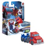 Transformers Toy EarthSpark 1-Step Flip Changer Optimus Prime Action Figure (10 cm), Robot Toy, from 6 Years