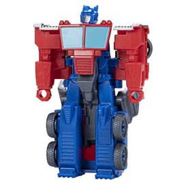 Transformers Toy EarthSpark 1-Step Flip Changer Optimus Prime Action Figure (10 cm), Robot Toy, from 6 Years