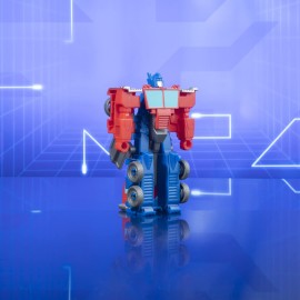 Transformers Toy EarthSpark 1-Step Flip Changer Optimus Prime Action Figure (10 cm), Robot Toy, from 6 Years
