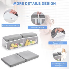 JOY ANAN Baby Bath Kneeler and Elbow Rest Pad Set, Bathtub Kneeling Pad, Baby Accessories for Bath, Relieve Your Knees and Elbows