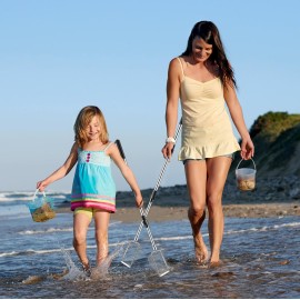 POILKMNI New Upgraded 2 Pcs Shark Tooth Sifter, Beach Sand Sifter, Sand Scoop Shell Scooper for Beach Scoop Shovel Sifter Tool for Picking Up Shells, Shark Tooth Sifter Dipper