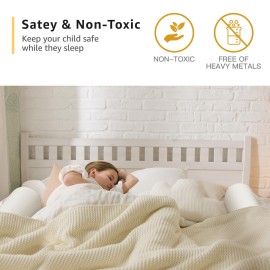 YENING 63 Extra Long Bed Bumpers for Toddlers Baby Foam Bed Guard Rail for Kids Bed Toddler Bed Bumper for Twin Full Queen King Size Bed, 1-Pack