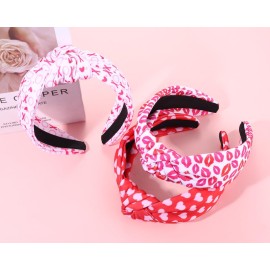 JERTOCLE Valentine\'s Day Headband Holiday Headband Accessories for Women Printed XOXO LOVE Heart Knotted Head Band Valentines Galentines Party Favors (Valentines C)