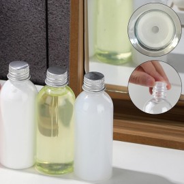 RAMFIYN 3.4 oz Travel Bottles TSA Approved, 6 pcs Refillable Travel Bottles Leak Proof with Silvery Screw Cap, Essential Oil Bottles Empty