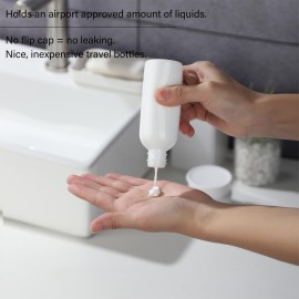 RAMFIYN 3.4 oz Travel Bottles TSA Approved, 6 pcs Refillable Travel Bottles Leak Proof with Silvery Screw Cap, Essential Oil Bottles Empty