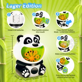 Big Panda Bubble Machine Toys for Toddlers Kids Bubble Maker Blower with 8oz Bubble Solution Ideal Outdoor Party Toys Gift for Toddlers