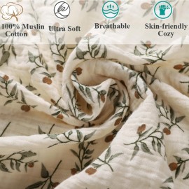 Muslin Bassinet Sheet Compatible with AMKE 3 in 1 Bassinet(35 X 20), Milliard, TCBunny Bassinet, 2 Pack Cotton Stylish Boho Fitted Bassinet Sheets for Baby Roman Green & Botanical Leaf