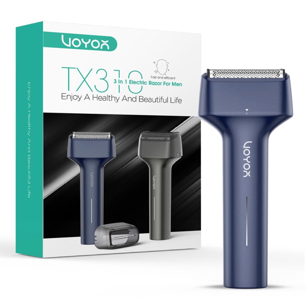 VOYOR Foil Shaver Electric Razor for Men 3 in 1 Shavers for Men with Double Foil Wet & Dry Face Shaver Lightweight Handheld Smooth Shave IPX6 Washable USB-C Rechargeable Travel Razor TX310 (Blue) VOYOR Foil Shaver Electric Razor for Men 3 in 1 Shavers for Men with Double Foil Wet & Dry Face Shaver Lightweight Handheld Smooth Shave IPX6 Washable USB-C Rechargeable Travel Razor TX310 (Blue)