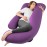 Sasttie Pregnancy Pillows for Sleeping, U Shaped Cooling Full Body Pillow with Removable Cover, Pregnant Women Must Haves, Maternity Essential, Purple