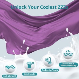 Sasttie Pregnancy Pillows for Sleeping, U Shaped Cooling Full Body Pillow with Removable Cover, Pregnant Women Must Haves, Maternity Essential, Purple