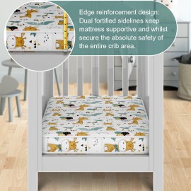 Moonlight Family Mini Crib Mattress, 38x24x3 Premium Foam Portable Mattresses, Odorless & Steady Crib Mattress fits Most Mini Cribs, Giraffe