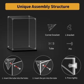 LILIKAKA Display Case for Lego 76419 Hogwarts Castle and Grounds, 14.17x11.02x9.441inches (36x28x24cm), Protect Your Collectibles from Dust with a Clear Showcase