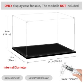 LILIKAKA Display Case for Lego 76419 Hogwarts Castle and Grounds, 14.17x11.02x9.441inches (36x28x24cm), Protect Your Collectibles from Dust with a Clear Showcase