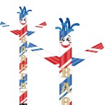 Wenqik Barber Shop Inflatable Tube Man 20\' Tall Blow up Waving Arm Flailing Tube Man Air Powered Giant Guy Wacky Dancing Puppet Guy for Outdoor Advertising Events (Not Include Blower)