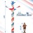 Wenqik Barber Shop Inflatable Tube Man 20\' Tall Blow up Waving Arm Flailing Tube Man Air Powered Giant Guy Wacky Dancing Puppet Guy for Outdoor Advertising Events (Not Include Blower)