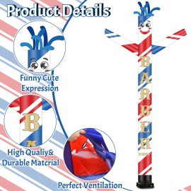 Wenqik Barber Shop Inflatable Tube Man 20\' Tall Blow up Waving Arm Flailing Tube Man Air Powered Giant Guy Wacky Dancing Puppet Guy for Outdoor Advertising Events (Not Include Blower)