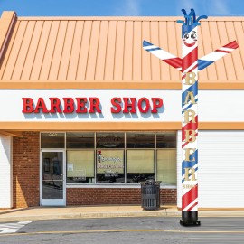 Wenqik Barber Shop Inflatable Tube Man 20\' Tall Blow up Waving Arm Flailing Tube Man Air Powered Giant Guy Wacky Dancing Puppet Guy for Outdoor Advertising Events (Not Include Blower)