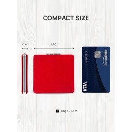 OMIRO Compact Mirror, 1X/3X Magnifying Mirror with Velvet Cover, Pocket Ultra Portable for Purses and Travel(Christmas Red)