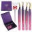 Zane L.A. Nano Fiber Tip Professional Eyelash Extension Tweezers, a pack of 4, Quality tweezers made with Japanese Stainless Steel, includes Stylish Half Moon Mirror. (Multi-Color)