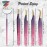 Zane L.A. Nano Fiber Tip Professional Eyelash Extension Tweezers, a pack of 4, Quality tweezers made with Japanese Stainless Steel, includes Stylish Half Moon Mirror. (Multi-Color)