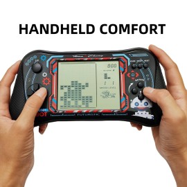 Nbguigdstr Brick Game Console,4.3 Large Screen Handheld Game Console,Building Block/Tank/Racing Game,Built-in 23 Classic Handheld Mini Games for Adults or Kids(Black)