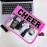 Dealkion Cheer Bag Cheerleader Gifts Accessories Clear Chenille Letter Patch Cheer Makeup Bag Stuff Case Toiletry Zipper Pouch for Women Girls