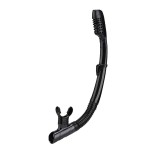 AQUA A DIVE SPORTS Dry Snorkel Easy Breath Diving Snorkel for Snorkeling Scuba Diving Swimming with Top Dry Valve and Food Grade Silicone Mouthpiece for Adult Youth Black