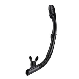 AQUA A DIVE SPORTS Dry Snorkel Easy Breath Diving Snorkel for Snorkeling Scuba Diving Swimming with Top Dry Valve and Food Grade Silicone Mouthpiece for Adult Youth Black