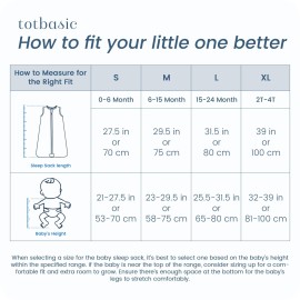 TOTBASIC Baby Sleep Sack 15-18-24 Months 1.0 TOG, Quilted Wearable Blanket Baby Sleeping Bag with 2-way Safe Zipper, Ultra Soft All Season Sleep Sacks