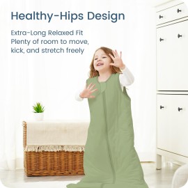 TOTBASIC Baby Sleep Sack 15-18-24 Months 1.0 TOG, Quilted Wearable Blanket Baby Sleeping Bag with 2-way Safe Zipper, Ultra Soft All Season Sleep Sacks