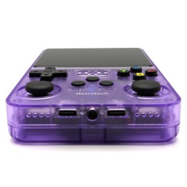 Retrotech R36S Handheld Video Game Console with Build-in 15000 Games (Purple Transparent)