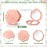 XunYee 30 Sets Bridal Shower Favors for Guests 30 Rose Compact Mirror Bulk 30 Hair Ties Satin Elastic Scrunchies 30 Thank You Card and organza bags Souvenir Gift for Wedding Party Favors(Pink)