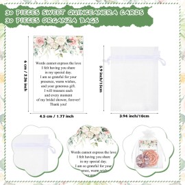 XunYee 30 Sets Bridal Shower Favors for Guests 30 Rose Compact Mirror Bulk 30 Hair Ties Satin Elastic Scrunchies 30 Thank You Card and organza bags Souvenir Gift for Wedding Party Favors(Pink)