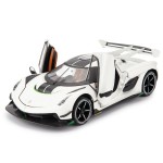 BDTCTK Compatible for 1:24 Koenigsegg Jesko Car Model, Diecast Collectible Pull Back Model Car with Sound and Light, Toy Gift Vehicles for Adults Kids Boys Girls