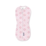 SwaddleMe by Ingenuity Compression Baby Swaddle Pod, Two-Way Zipper for Easy Diaper Changes, Improves Sleep & Calms Startle Reflex, 0-2 Months, 1.0 TOG, 1-Pack - Flower Confetti