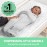 SwaddleMe by Ingenuity Compression Baby Swaddle Pod, Two-Way Zipper for Easy Diaper Changes, Improves Sleep & Calms Startle Reflex, 0-2 Months, 1.0 TOG, 1-Pack - Flower Confetti