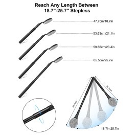 Back Scrubber Anti Slip for Shower, 25.7 Telescopic Back Bath Brush for Shower, Back Scrubber, Exfoliation and Improved Skin Health for Elderly with Limited Arm Movement, Disabled