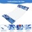 Pool Floats - 2 Pack Pool Floats Adult Size, 4-in-1 Pool Floaties Hammock, Inflatable Pool Float, Non-Stick PVC Material Pool Float Adult - Blue
