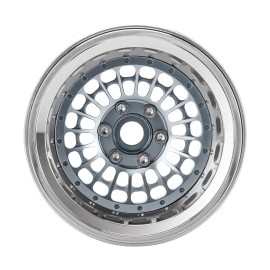 INJORA 2.2 Beadlock Wheel - Offset -10mm Aluminum Turbine Rim for SCX10 TRX4 VS4-10 Gen8 1/10 RC Crawler Car(Grey)