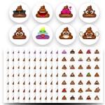 Joyful Artistry Poop Stickers - 420 Cute Stickers for Poop Party Decorations, Potty Traininga and Poop Party Supplies (420)