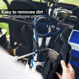 Quacc Premium Golf Towel with Carabiner Clip Absorbent Microfiber Waffle Pattern Golf Towel for Cleaning Golf Ball Club Putter Iron for Golf Bag Trolly Belt Loop (Black)