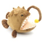 JIANEEXSQ Realistic Angler Fish Stuffed Animal Doll, Simulation Anglerfish Plush Toy, Deep Sea Ocean Animal Plush, Children\'s Birthday Gift, Collection Decoration