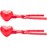 2Pcs Red Winter Snowball Maker Clips, Duck Heart Shaped Snow Ball Maker Clamps, Outdoor Winter Play Snow Sand Mold Tools for Sandboxes and Beach Tool