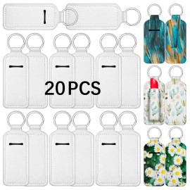 Anpuimult 20 PCS sublimation chapstick holder blanksbulk sublimation chapstick holderchapstick holder keychain blank DIY Crafts sublimation blanks products